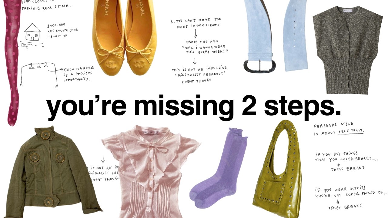 YouTube post by @maiazine for Waterdrop. Caption reads: how to build outfits 10x faster.