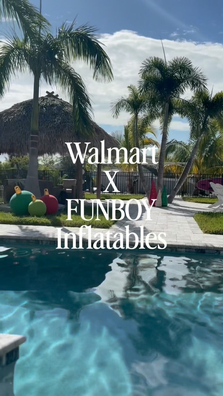 Instagram post by @sunnychichome for FUNBOY. Caption reads: [...] way to deck the halls? @walmart x @funboy....