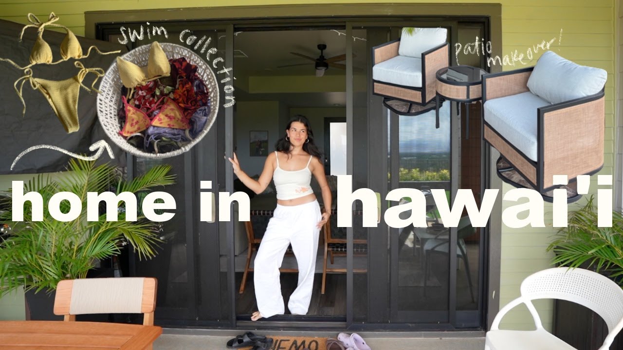 YouTube post by @avajules for Dippin' Daisy's. Caption reads: home in hawaii | patio makeover for summer, my....