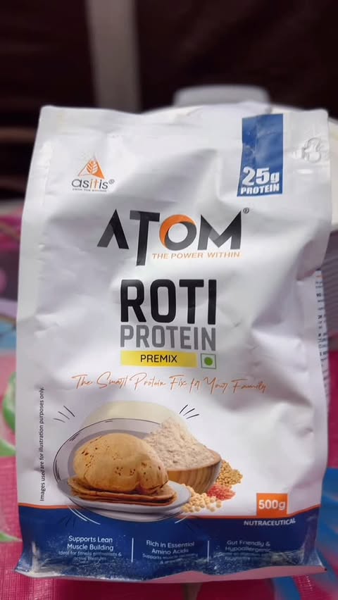 Instagram post by @stayfit_with_amit for AS-IT-IS-Nutrition. Caption reads: 🌾💪 Roti with a protein twist!

Add 5 scoops atta....