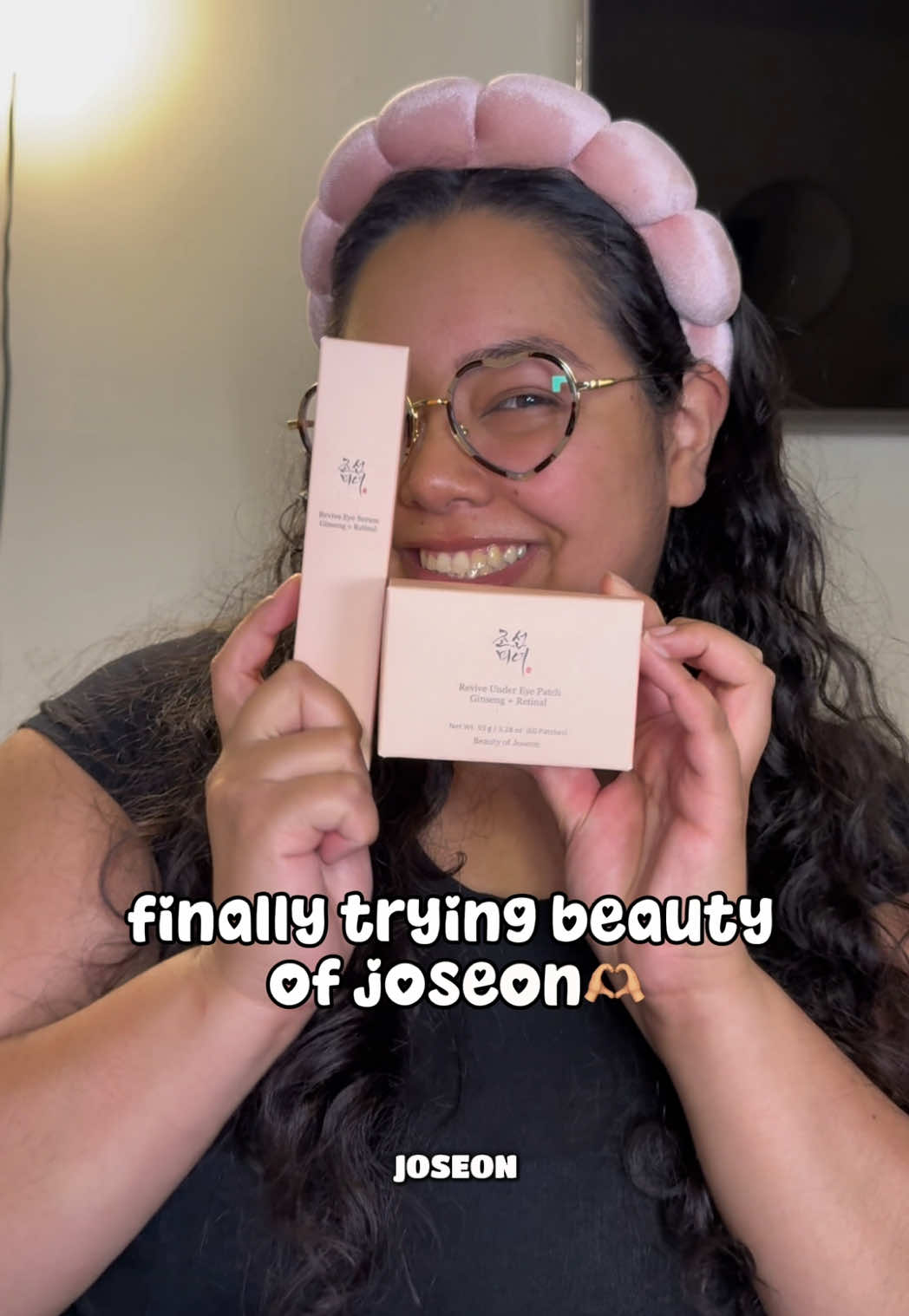 TikTok post by @chaoswithcamryn for Beauty of Joseon. Caption reads: dark circles ain’t got nothing on @Beauty of....