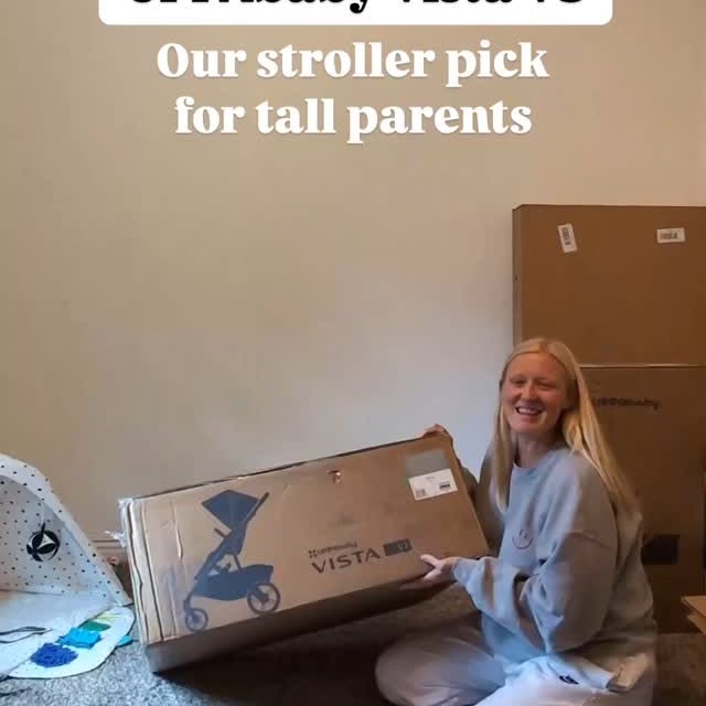 Instagram post by @theggoldenroad for UPPAbaby. Caption reads: We’ve walked across America twice with a stroller,....