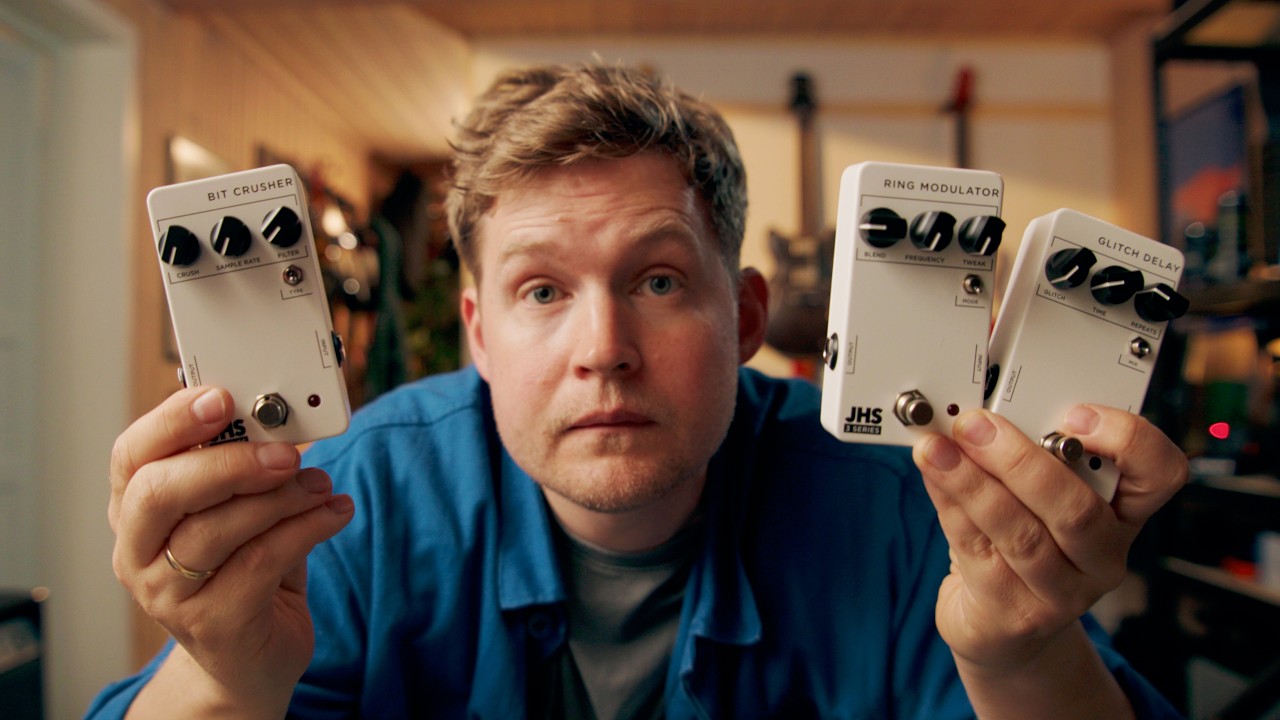 YouTube post by @eirikstor for Sweetwater Integration. Caption reads: Blues dads hate them (but I'm in love).
