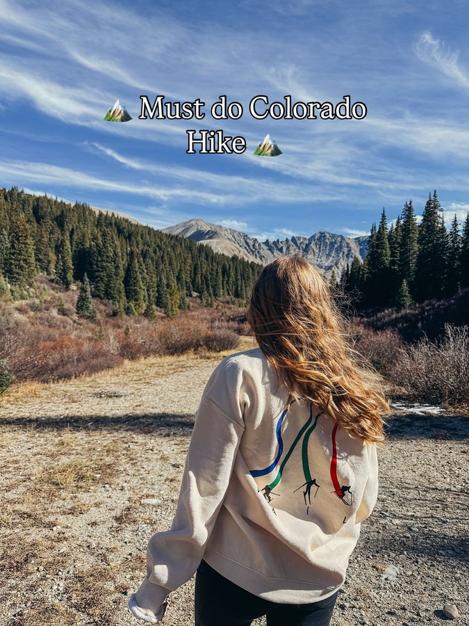 Instagram post by @alloveradventure for Crazy Shirts. Caption reads: [...] do Colorado hike in partnership with....