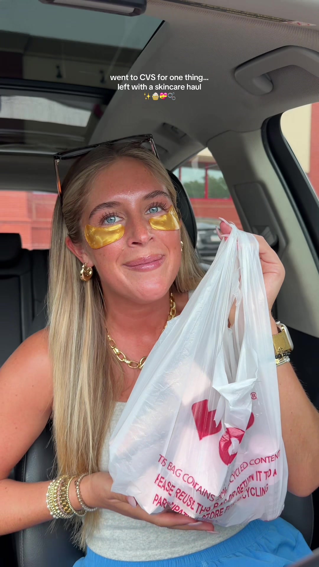 TikTok post by @cinceyagarland for Grace and Stella Russia. Caption reads: I went into @CVS Pharmacy for one thing and left....