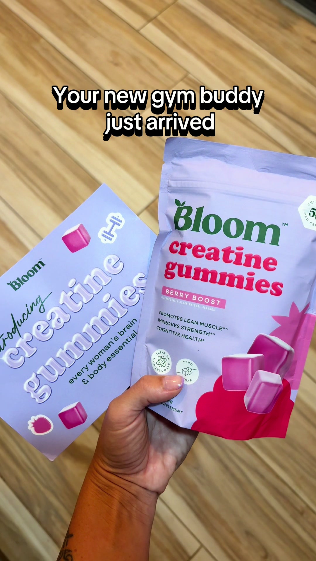 TikTok post by @life_wit_lex for Bloom Nutrition. Caption reads: [...] just got a huge glow up! @Bloom Nutrition....