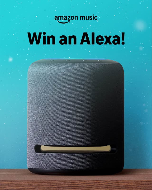 Instagram post by @amazonalexauk for Amazon Music. Caption reads: [...] how: 👍 like this post ✅ follow....