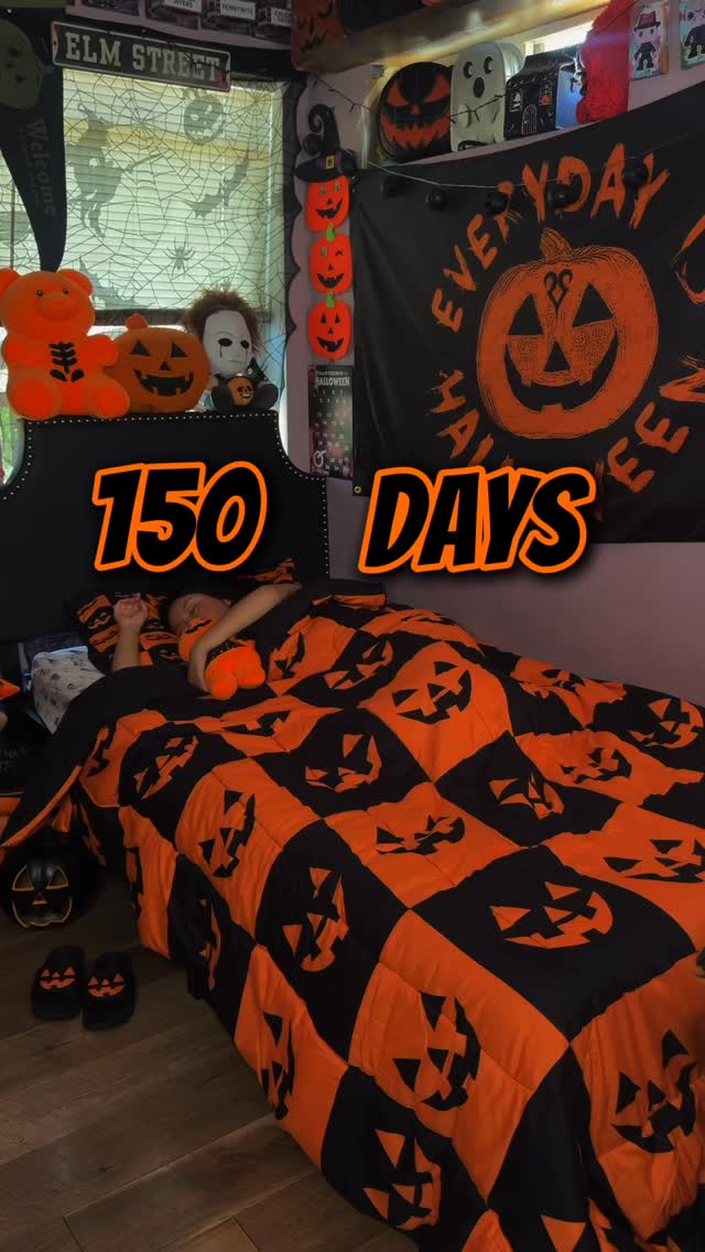 Instagram post by @odalisshalloween for Zavvi. Caption reads: EEEK! 150 days until Halloween 🥳🎃👻🦇 we’re....