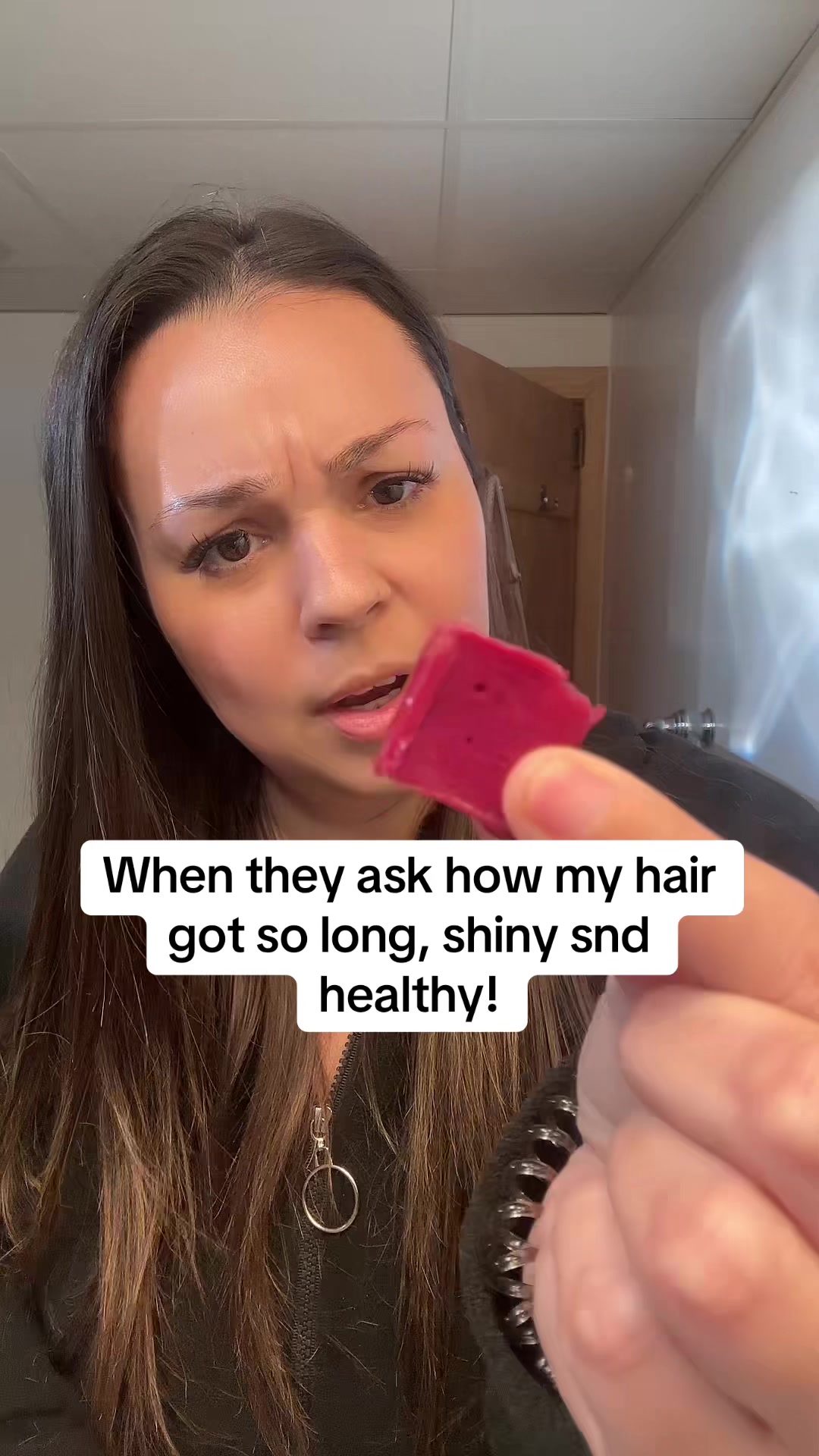 TikTok post by @stephanien123888 for Force Factor. Caption reads: [...] hair growth accelerator!! @Force Factor....