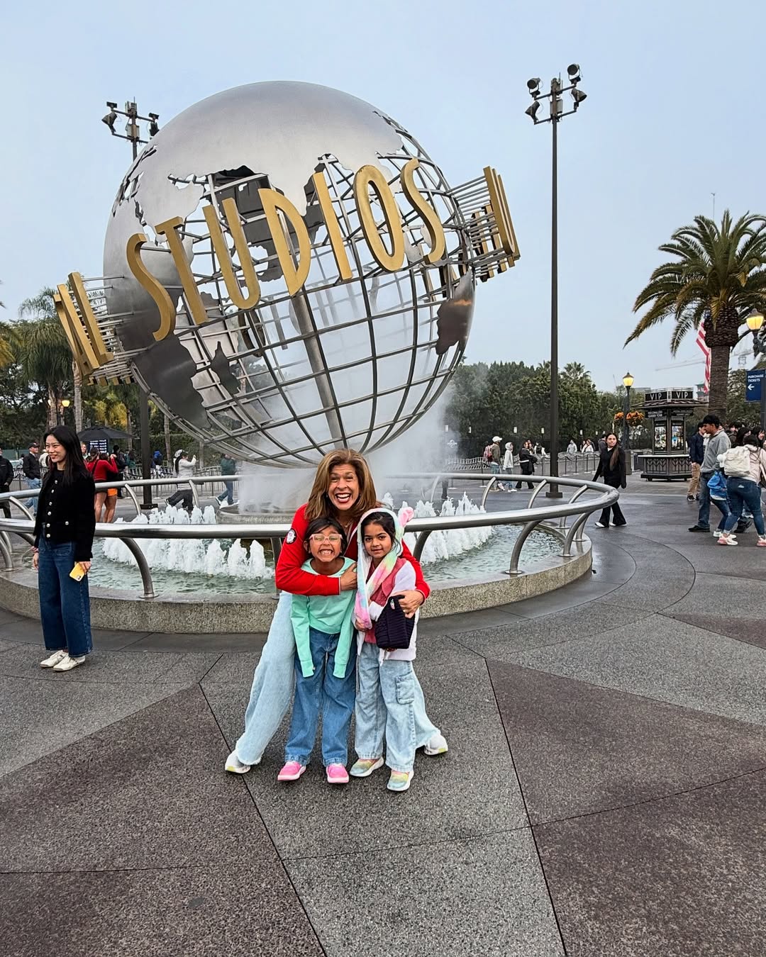 Instagram post by @hodakotb for Universal Studios Hollywood. Caption reads: Thank you @unistudios we had so much fun!!!.