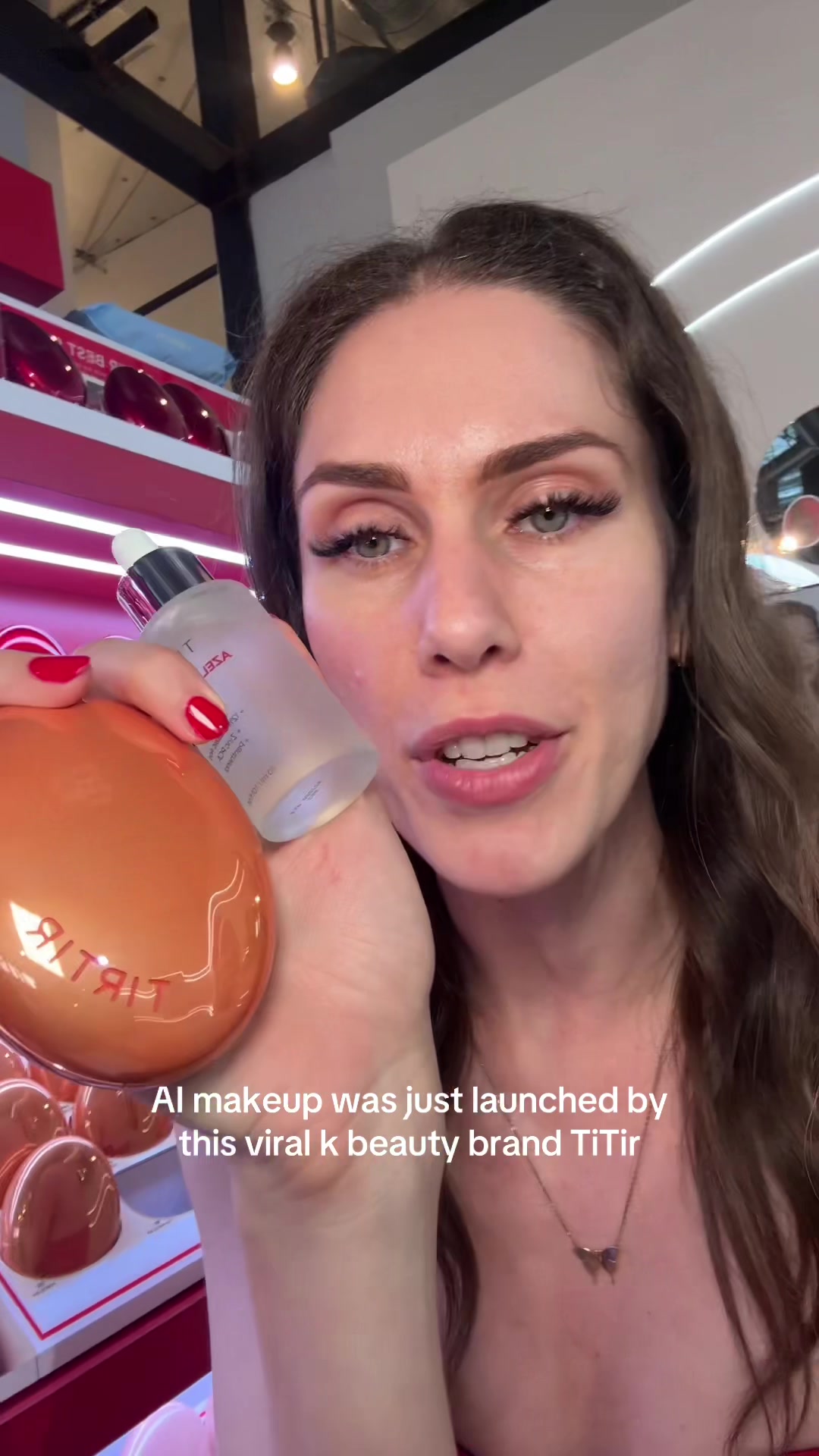 TikTok post by @cassandrabankson for TIRTIR. Caption reads: [...] away a free serum with every purchase....