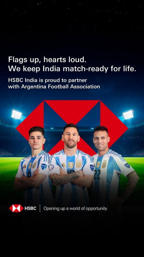 Instagram post by @afa_india for HSBC. Caption reads: Football is more than a just a game; it is a....