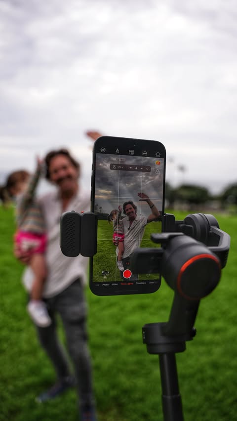 Instagram post by @sparkle_films for Hohem. Caption reads: [...] so many phone gimbals on the market, the....