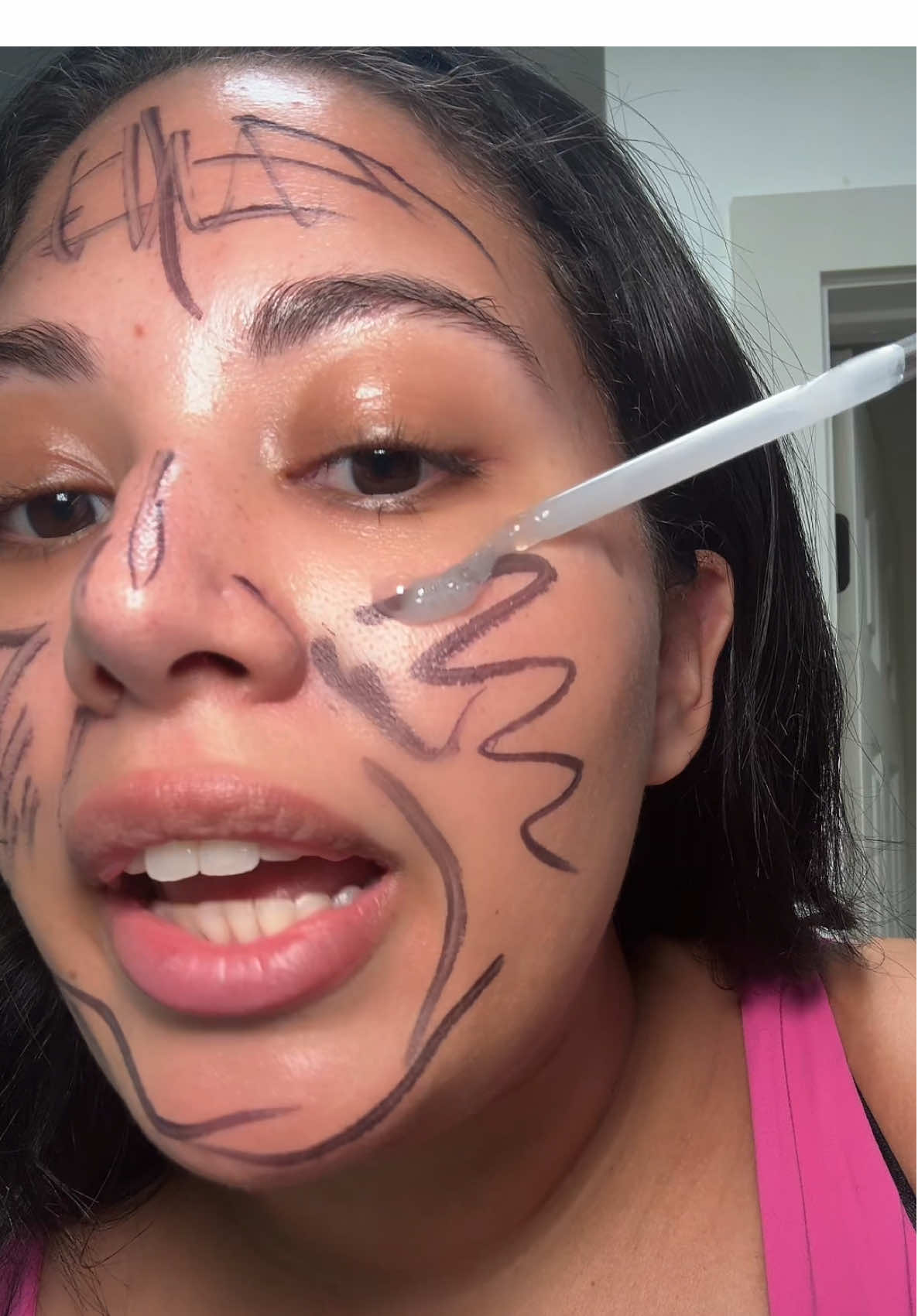 TikTok post by @brooklynreviewsxoxo for Medicube. Caption reads: [...] textured, dark, bumpy skin!! @medicube....