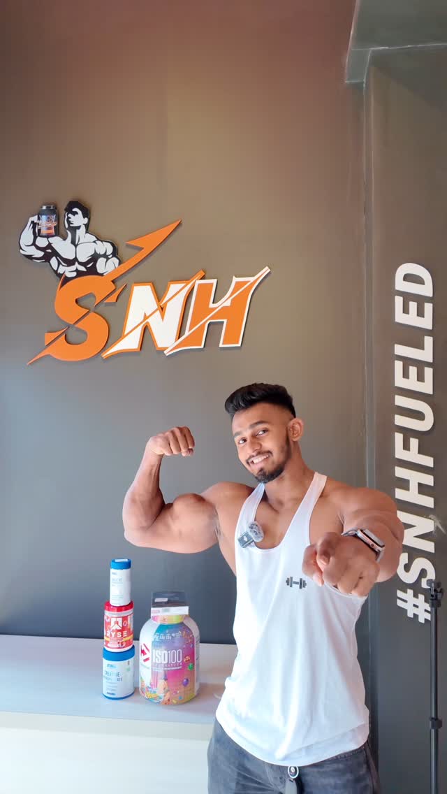 Instagram post by @ifbb_azii_sl for Dymatize. Caption reads: The Champ @ifbb_azii_sl is back in 🇱🇰🥇 

After....