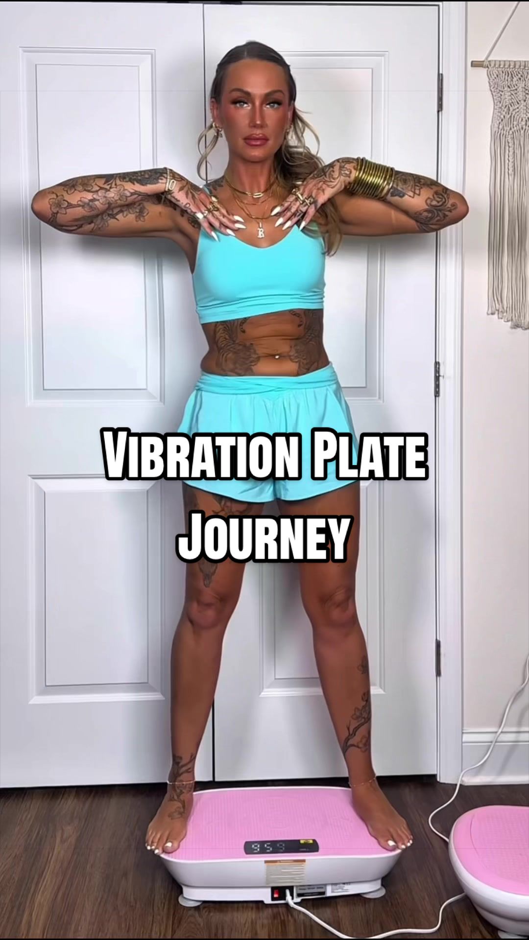 TikTok post by @bonnie_unfiltered for Merach Fitness. Caption reads: [...] #fitnessmotivaton #homegymequipment @Merach....