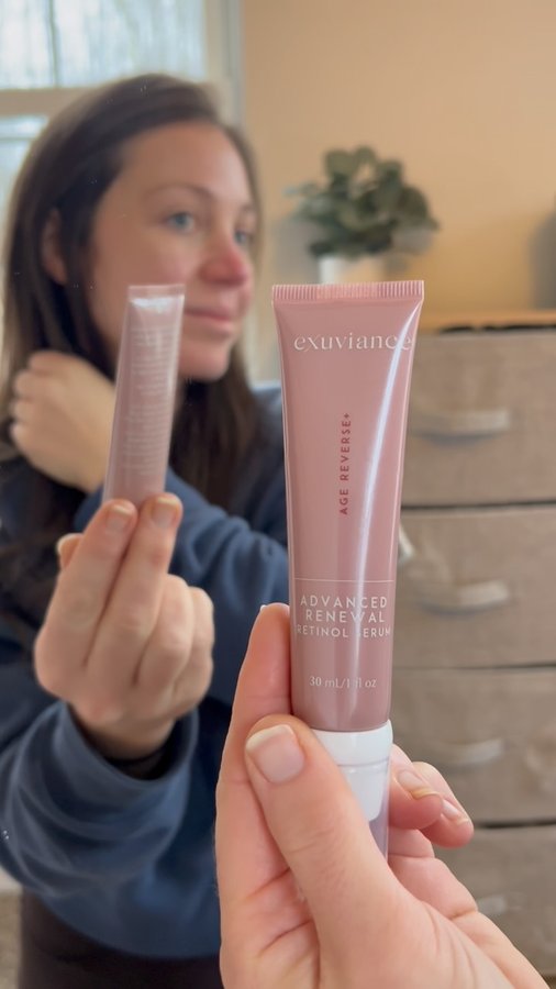 Instagram post by @kristina_vega_ for Exuviance. Caption reads: Get your skin holiday ready with @exuviance 

Age....