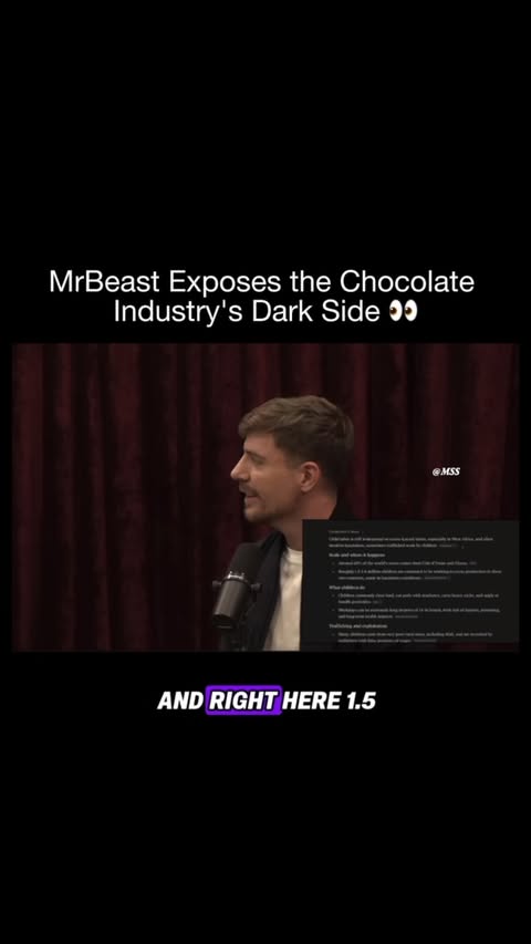 Instagram post by @mentakerisk for Perplexity. Caption reads: [...] and chocolate industry. MrBeast used....