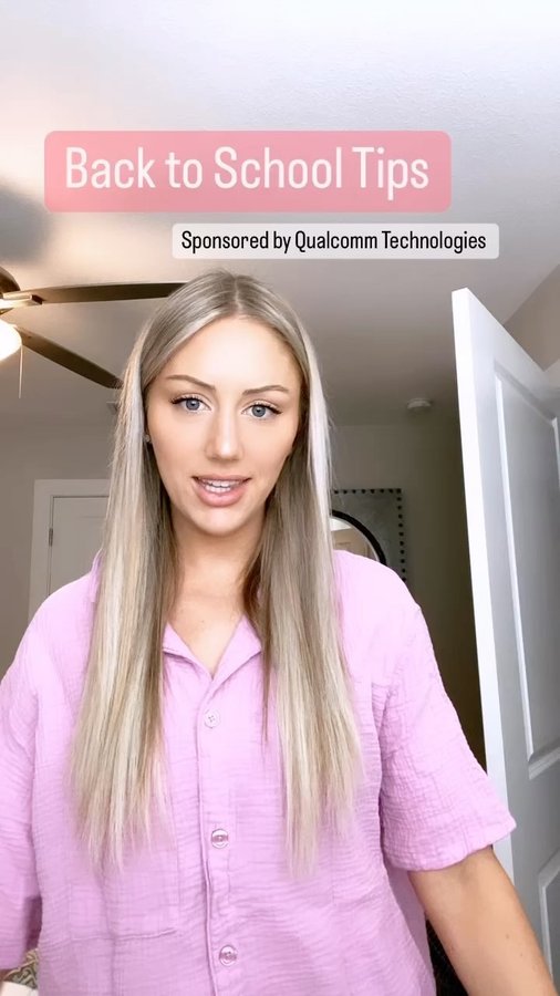 Instagram post by @laurenburke5 for Qualcomm. Caption reads: Back to school? Being a student- athlete meant I....