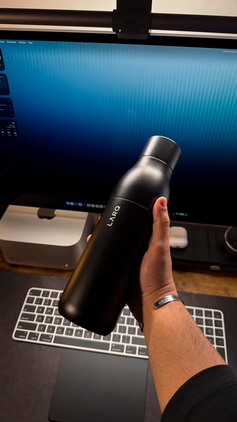 Instagram post by @imaaduuddin for LARQ. Caption reads: [...] stunning and actually useful the @livelarq....