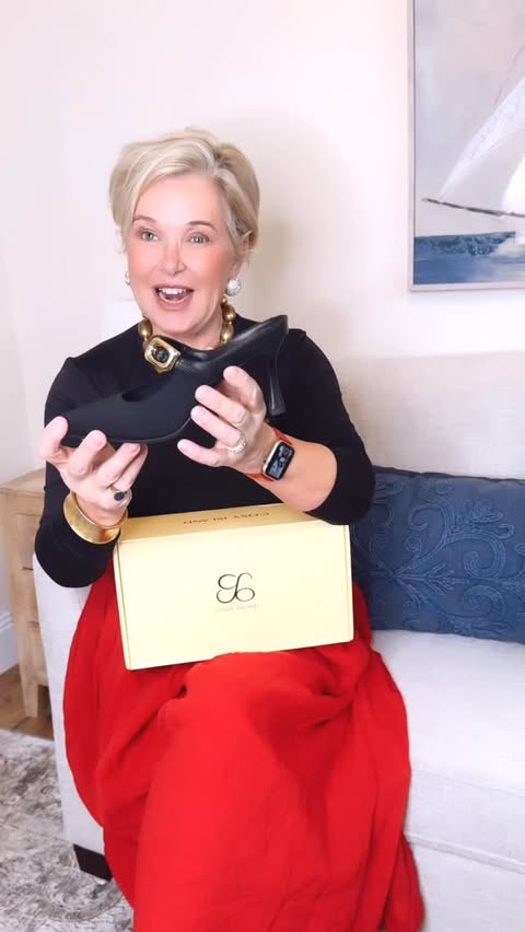 Instagram post by @stylealiveafter55 for Cosyisland. Caption reads: [...] super cute but very comfy heels from....