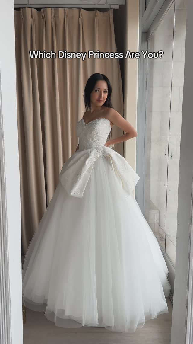 Instagram post by @bellasposawedding for Allure Bridals. Caption reads: [...] Collection by @disneyweddings &....