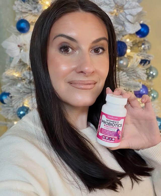 Instagram post by @offthemodel for Stack Influence. Caption reads: I’ve been using Earthcraft Probiotics for Women 50....