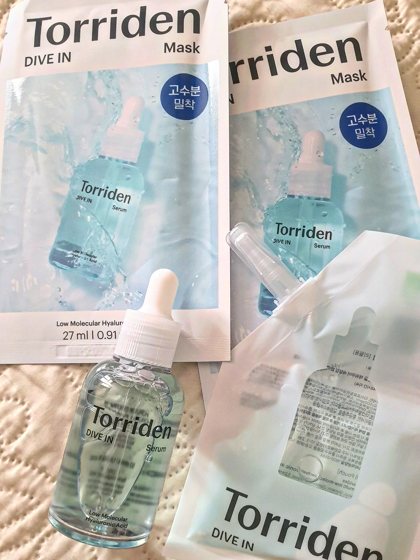 Instagram post by @glowwithaynur for Torriden. Caption reads: 💧 Recently, I was looking for something to deeply....