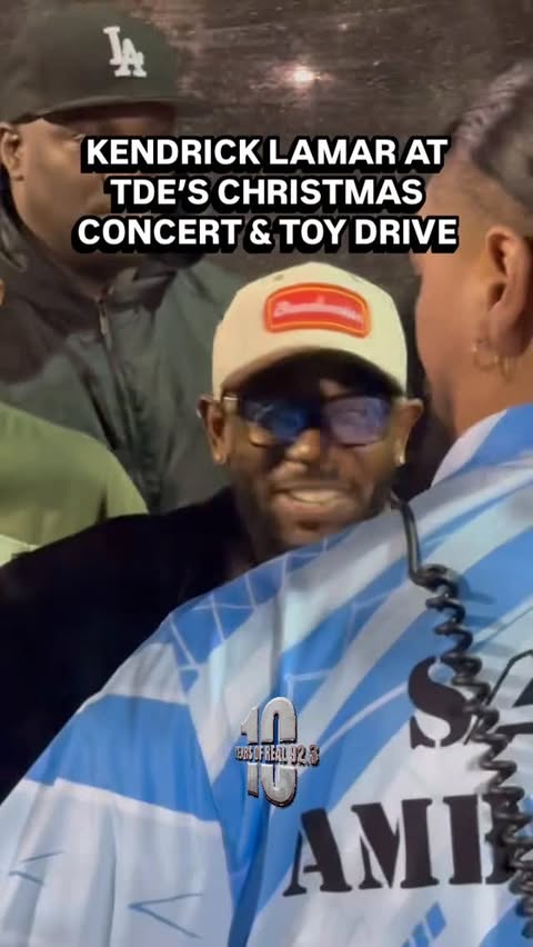 Instagram post by @bigboysneighborhood for iHeartRadio. Caption reads: @KendrickLamar backstage at @TopDawgEnt’s Xmas....