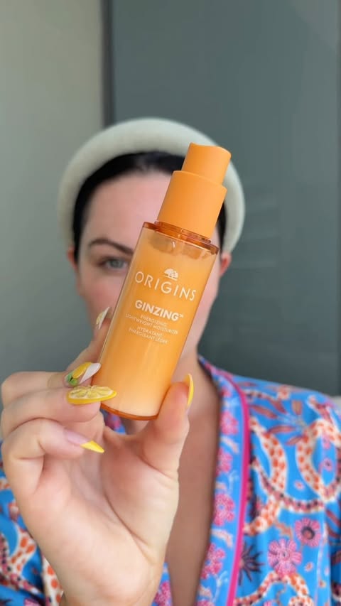 Instagram post by @kristynhoffman for Origins. Caption reads: @origins expanding the GinZing line is my dream....