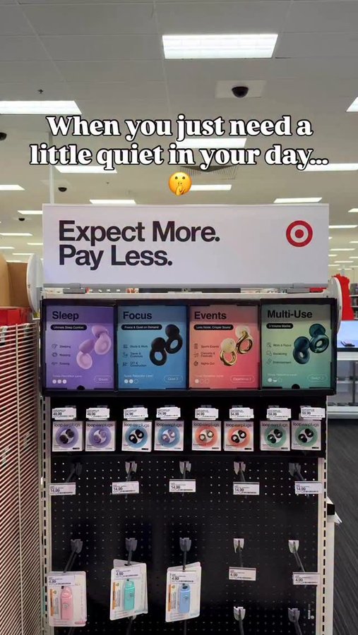 Instagram post by @targettherapy for Loop Earplugs. Caption reads: This one’s for anyone who turns the music down to....