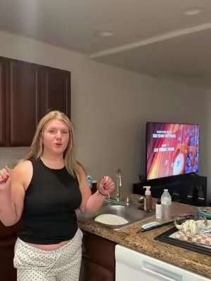 TikTok post by @beccatheblondiee for Legendairy Milk. Caption reads: [...] #fyp #foryoupage #motherhood @Legendairy....