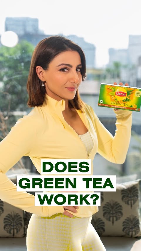 Instagram post by @sakpataudi for Lipton. Caption reads: Sipping my way to a lighter, fresher me 🍵💛
Most....