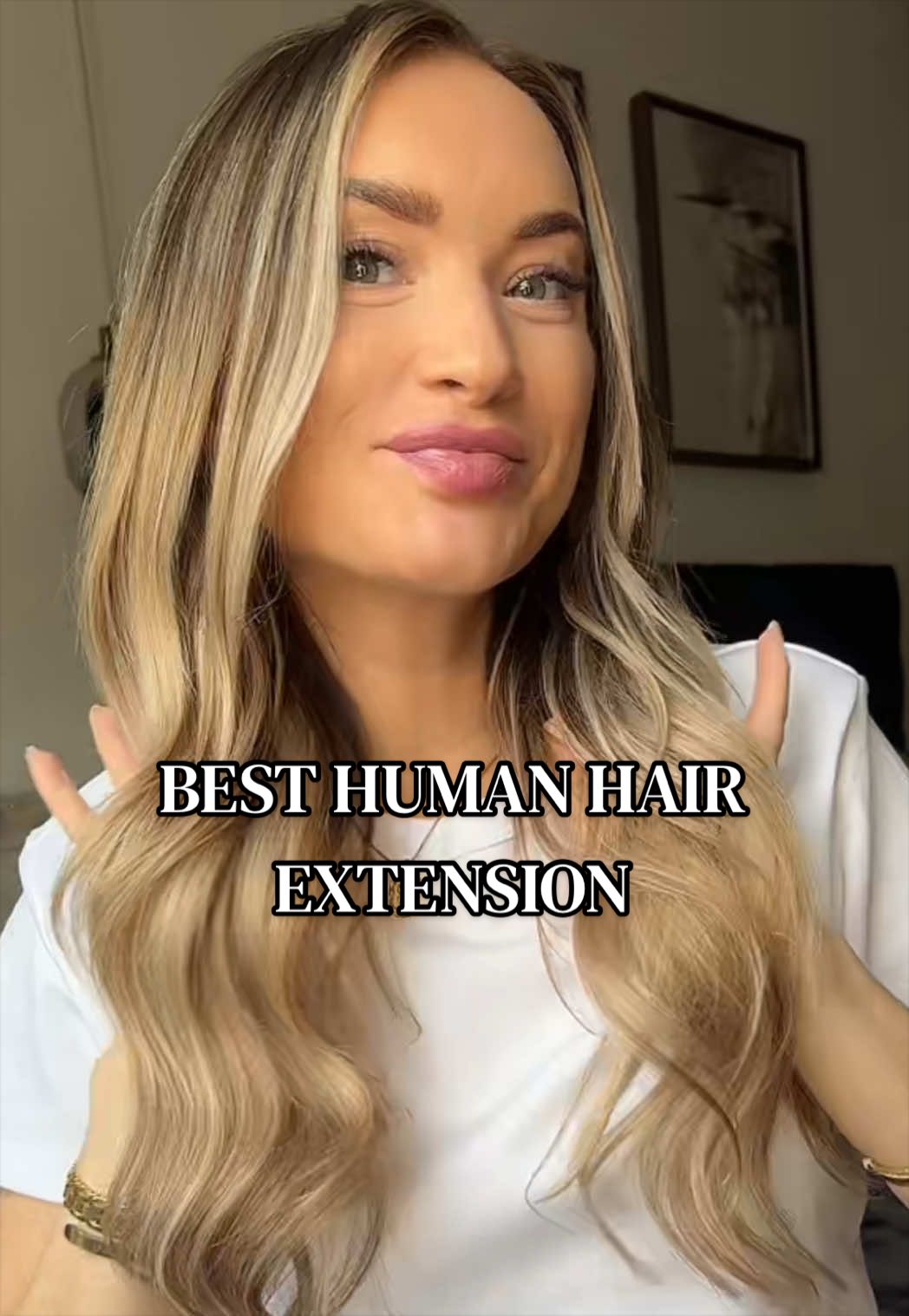 TikTok post by @briannaa_bee for Full Shine Official. Caption reads: [...] and it’s human hair 👏🏼🫶🏼🥰 @Full Shine....