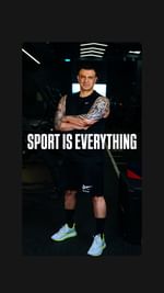 Instagram post by @amirkingkong_lesmills for Reebok Middle East & N.Africa. Caption reads: Sport is more than a game. It goes beyond....