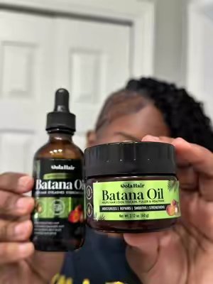 TikTok post by @brikalaracheller for DOLAHAIRCARE. Caption reads: [...] Batana Oil??? Better get you some!....