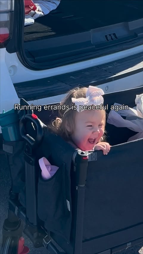 Instagram post by @katiejo_plusourtrio for EVER ADVANCED. Caption reads: [...] get errands done without a meltdown.....