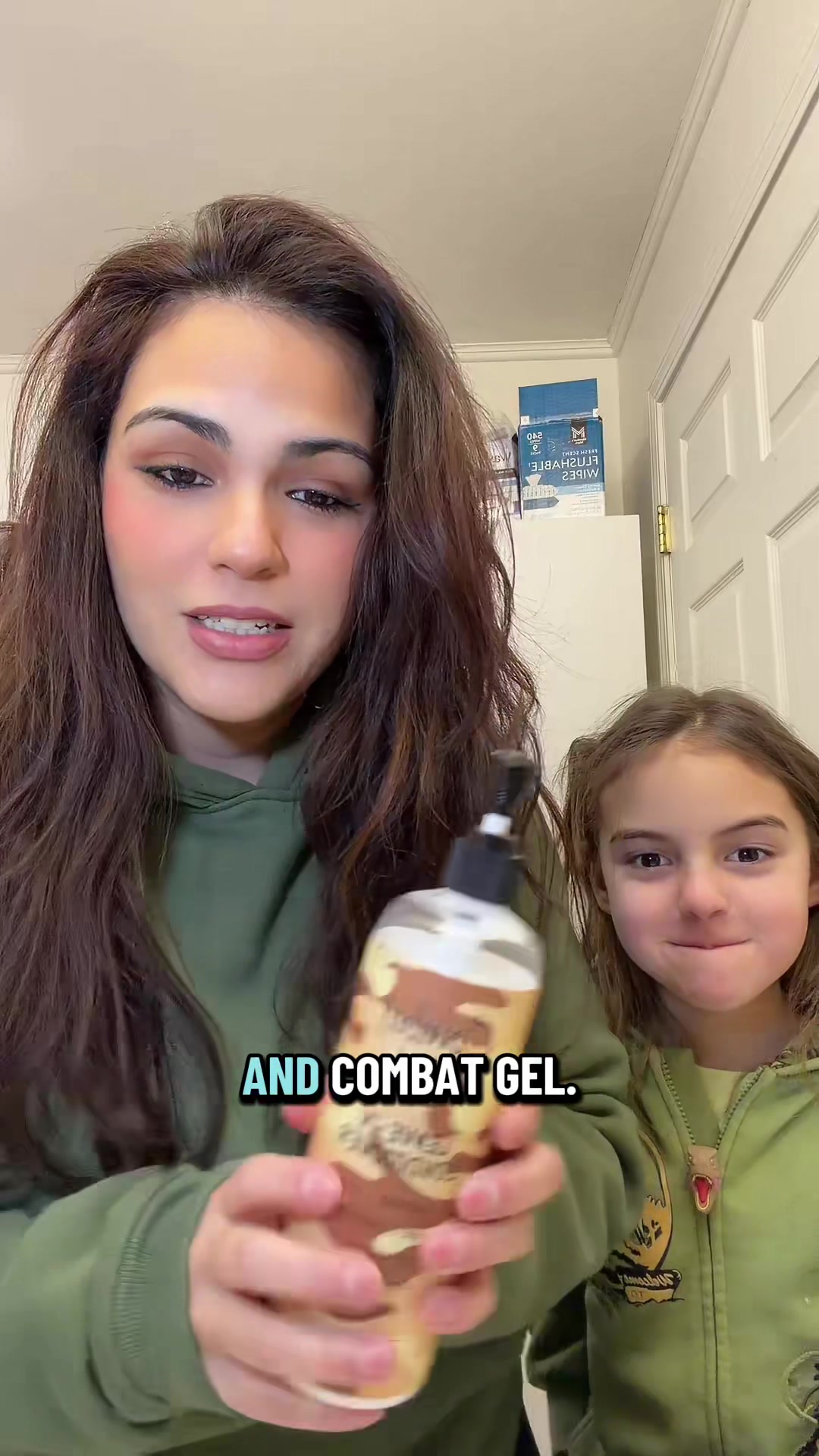 TikTok post by @9.11.bishop for Combat Gel. Caption reads: [...] and just extra moisture. I love @Combat Gel....