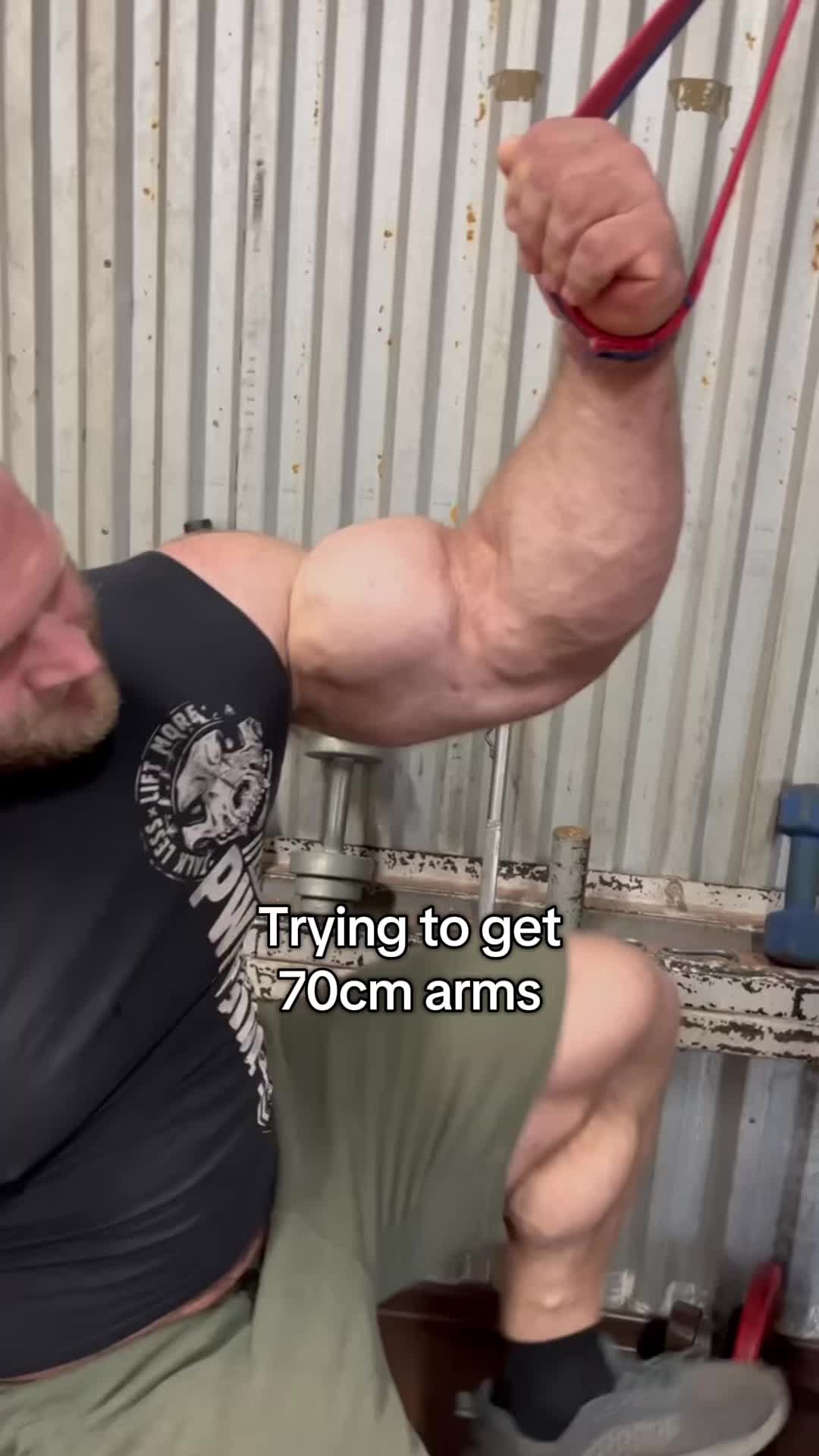 TikTok post by @smaev_official for Bucked Up. Caption reads: ⚠️This is for my own goals, do not try at home. -....