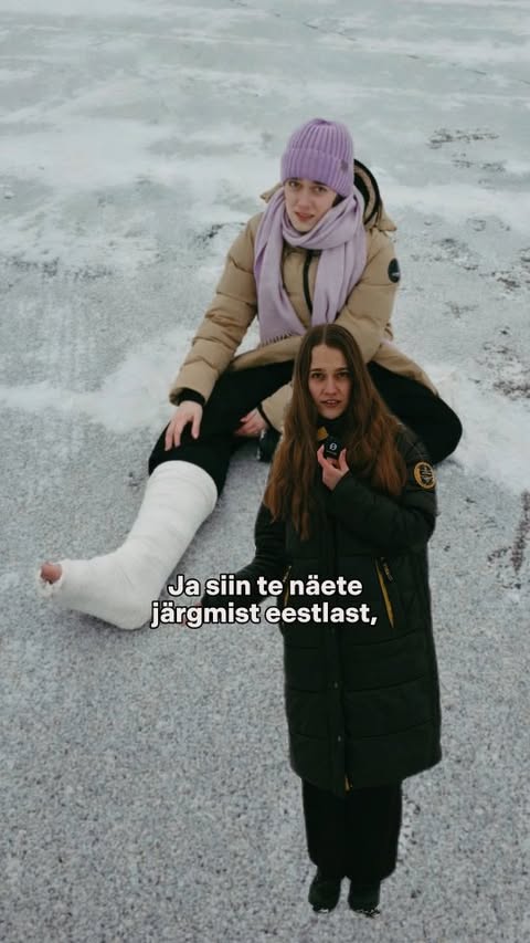 Instagram post by @b2rbelgrihin for Luminor Eesti. Caption reads: No talv tegelikult ikka hüüab tulles, aga see jää....