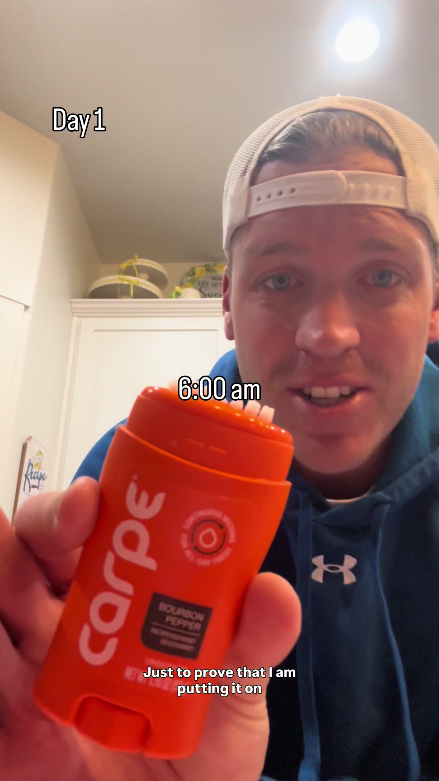 TikTok post by @life.full.of.mac for Carpe. Caption reads: Putting the viral @Carpe deodorant to the test!....