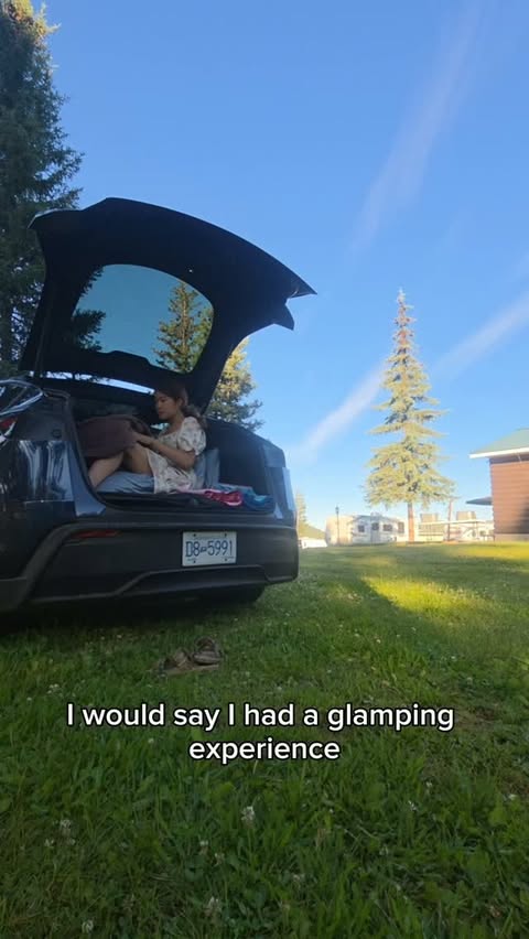 Instagram post by @laucrystalmomo for Tesla. Caption reads: [...] So when I got handed the keys to a Tesla....