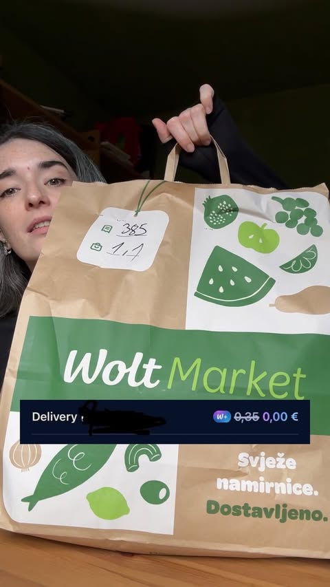 Instagram post by @klape.t for Wolt. Caption reads: [...] i upala sinusa ne mogu se boriti protiv....