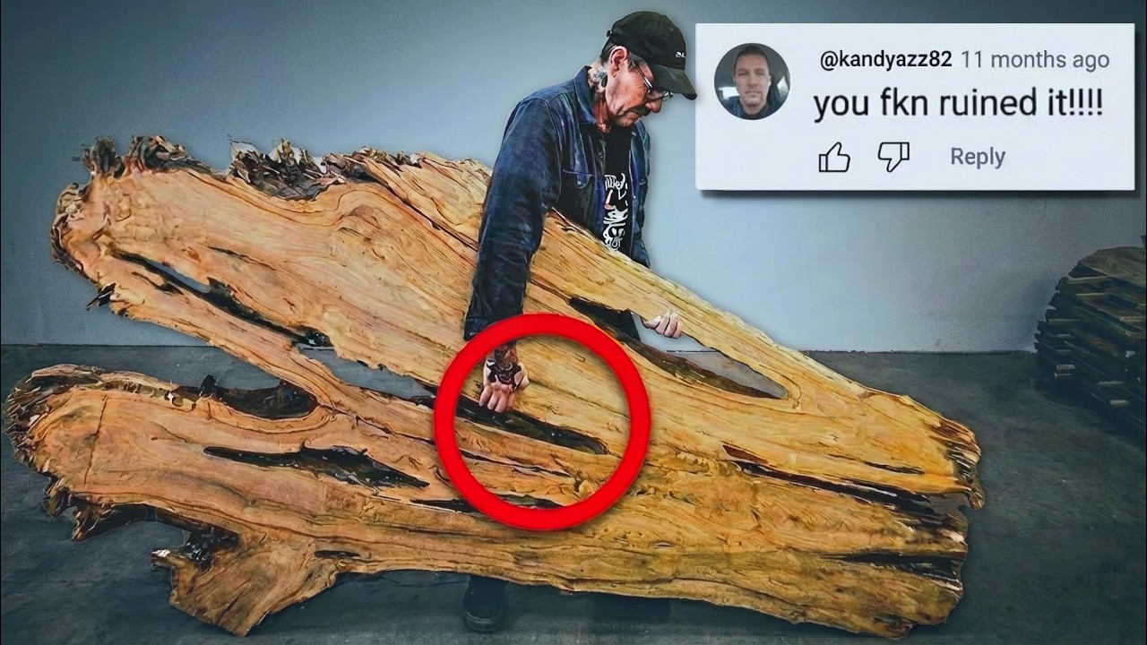 YouTube post by @JonnyBuilds for Bombas. Caption reads: Fixing My $12,000 Woodworking Mistake.