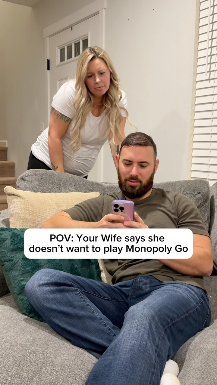 Instagram post by @theblondebrewer for monopolygo. Caption reads: Well of course she wants to play! @monopolygo....