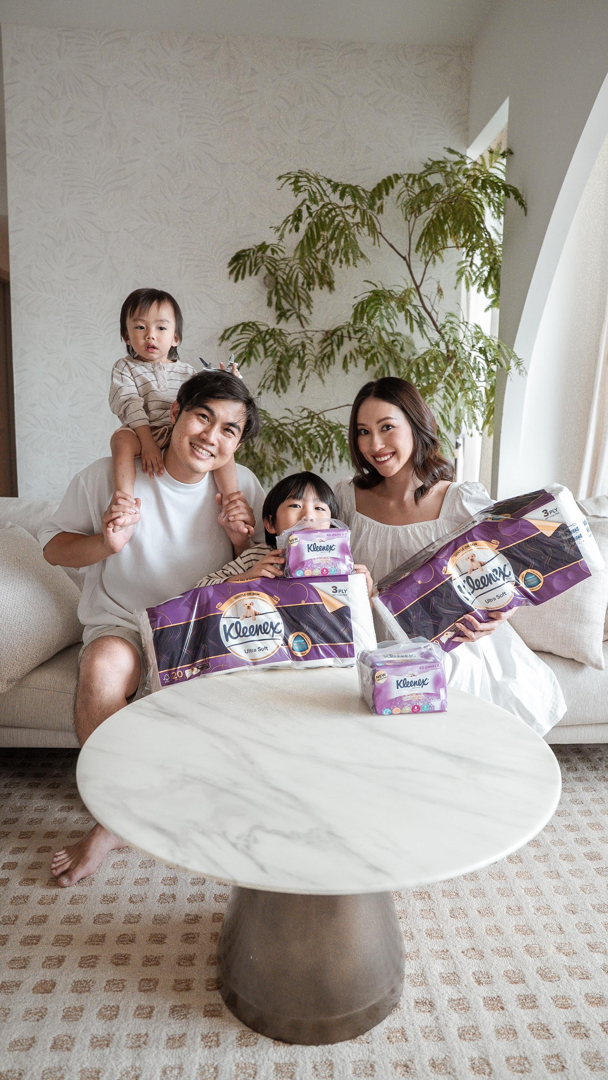 Instagram post by @melissackoh for Kleenex. Caption reads: Soft where it matters, strong when it counts....