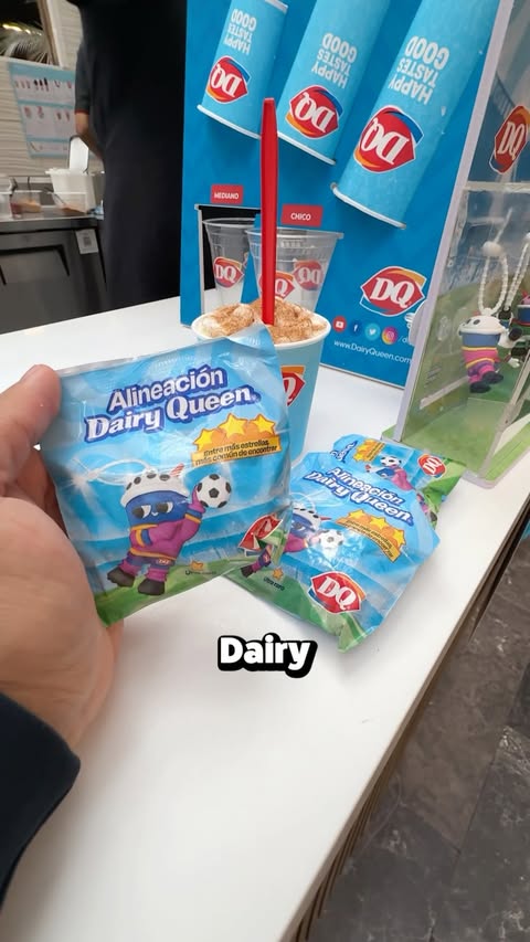 Instagram post by @oscarvelezz for Dairy Queen. Caption reads: Nuevos Blizzardo @dqmexico ⚽️ #DairyQueen....