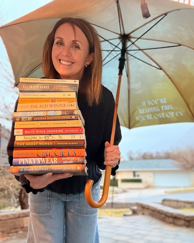 Instagram post by @suethebookie for Viking Books. Caption reads: [...] truck arrived with a package from....