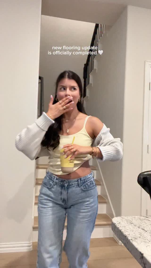 Instagram post by @elainamich for Flooret. Caption reads: [...] in love with our new floors from....