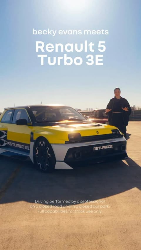 Instagram post by @queenb for Renault Group. Caption reads: The blueprint vs the future. I put together the....